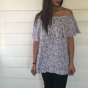 Free People | Cold Shoulder Strapless Boho Top